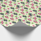 Framboos, bes waterverf cadeaupapier (Hoek)