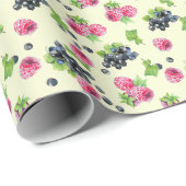 Framboos, bes waterverf cadeaupapier (Rol Hoek)