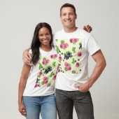 Framboos, bes waterverf t-shirt (Unisex)
