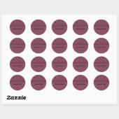 Framboos Bloemige Bewaar de Datum Sticker (Vel)