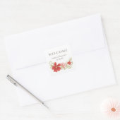 Framboos & Blush Bold Bloemen Sticker (Envelop)