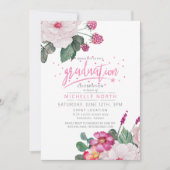 Framboos Confetti Bloemengraduatiedaad ID509 Kaart (Voorkant)