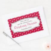 Framboos conserveren of jam potje voedsellabel sti rechthoekige sticker (Envelop)