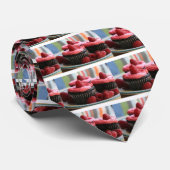 Framboos Cupcakes Stropdas (Opgerold)