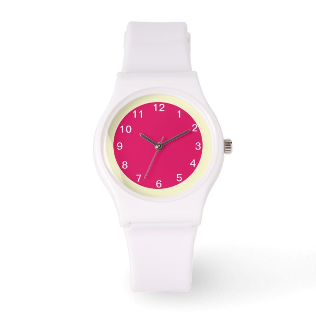 Framboos en crème horloge (Voorkant)