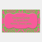 Framboos en Limoen Rechthoekige Sticker (Voorkant)