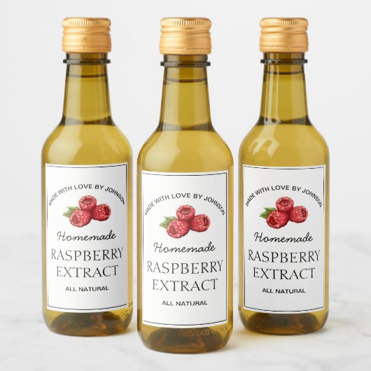 Framboos Extract Etiket (Flessen)