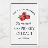 Framboos Extract Etiket (Enkel label)