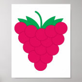 Framboos Fruit Bes Pink Poster (Voorkant)