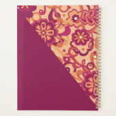 Framboos Groovy Psychedelische 60s 70s Bloem Planner (Achterkant)