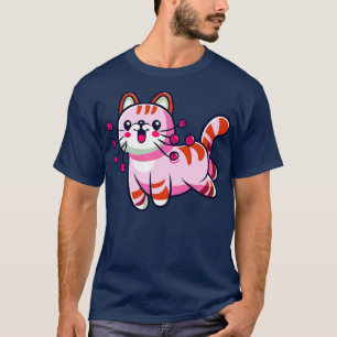 Framboos kat roze kat roze katje t-shirt