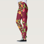 Framboos met bloem leggings (Links)