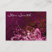 Framboos met zwoele veters visitekaartje (Achterkant)