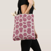 Framboos Minimaal Abstract Tote Bag (Dichtbij)