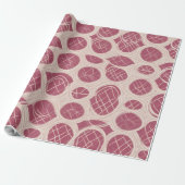 Framboos Minimal Abstract Cadeaupapier (Uitgerold)