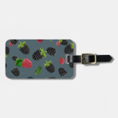 Framboos patroon 2 bagagelabel (Voorkant horizontaal)