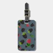 Framboos patroon 2 bagagelabel (Voorkant verticaal)