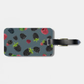 Framboos patroon 2 bagagelabel (Achterkant horizontaal)