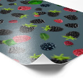 Framboos patroon 2 foto afdruk (Hoek)