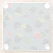 Framboos patroon 2 glazen onderzetter (Achterkant)