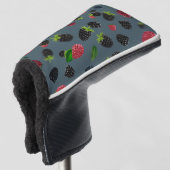 Framboos patroon 2 golfheadcover (3/4 voorkant)