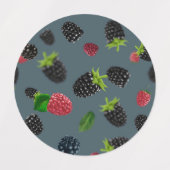 Framboos patroon 2 labels (Design 1)