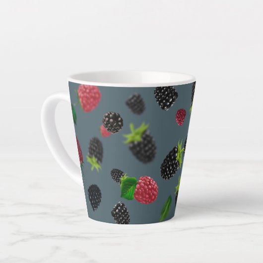 Framboos patroon 2 latte mok (Linkerhoek)