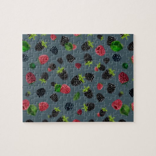 Framboos patroon 2 legpuzzel (Horizontaal)