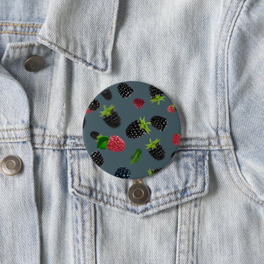 Framboos patroon 2 ronde button 7,6 cm (In situ)