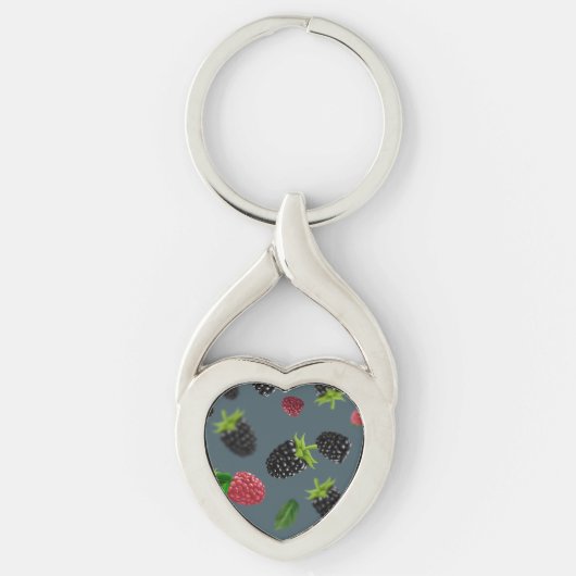 Framboos patroon 2 sleutelhanger (Voorkant)