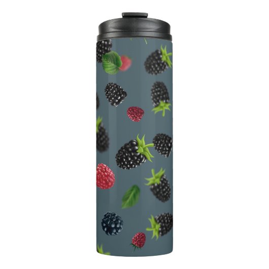 Framboos patroon 2 thermosbeker (Voorkant)