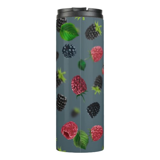 Framboos patroon 2 thermosbeker (Achterkant)