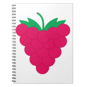 Framboos Roze Bes Notitieboek (Voorkant)