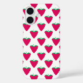 Framboos Roze Fruit Bes Patroon Case-Mate iPhone Case (Achterkant)