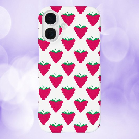 Framboos Roze Fruit Bes Patroon Case-Mate iPhone Case