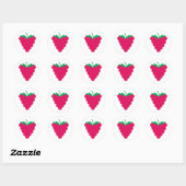 Framboos Roze Fruit Bes Ronde Sticker (Vel)