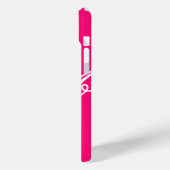 Framboos roze gemerkte Case-Mate iPhone 15 hoesje (Achterkant / Links)