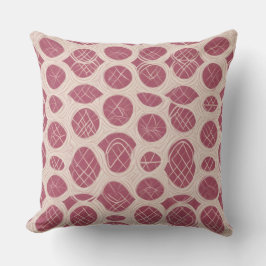Framboos Roze Geometrische Cirkel Kussen