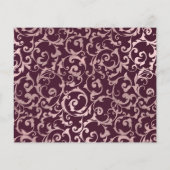 Framboos & Roze Gouden Huwelijksfoto Save the Date (Achterkant)