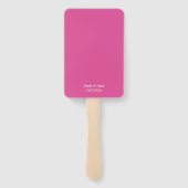 Framboos Roze Huwelijksceremonieprogramma Handwaaier (Achterkant)