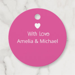 Framboos Roze Liefde Hart Trouwfeest Bedankjes Labels