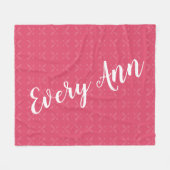 Framboos Roze of Elke Aangepaste Kleur Meisjesnaam Fleece Deken (Voorkant (Horizontaal))