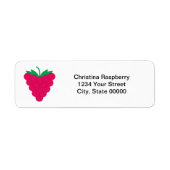 Framboos Roze Personaliseer Retouradres Etiket (Voorkant)