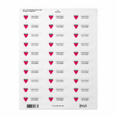 Framboos Roze Personaliseer Retouradres Etiket (Full Sheet)