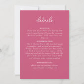 Framboos Roze Roze Abstract Mandala Bruiloft Kaart (Achterkant)