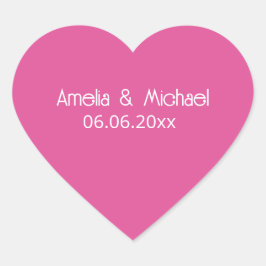 Framboos Roze Save The Date Hart Sticker