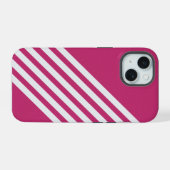 Framboos Roze Vierkant iPhone 15 Case (Achterkant horizontaal)