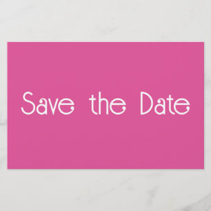 Framboos Roze Witte Save the date Kaart