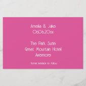 Framboos Roze Witte Save the date Kaart (Achterkant)