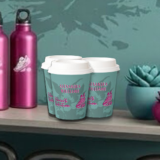 Framboos Teal Bloeiende Fitness & Voeding Papieren Bekers